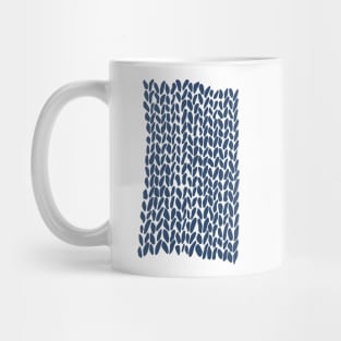 Hand Knit Zoom Navy Mug